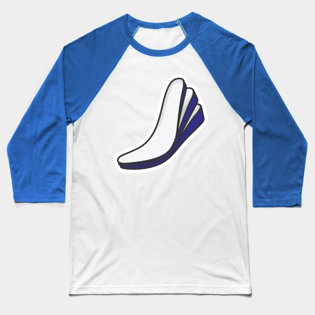 Three-Layered Shoes Arch Support Insoles Sticker vector illustration. Fashion object icon concept. Comfortable shoe arch support insole sticker design icon with shadow. Baseball T-Shirt by AlviStudio